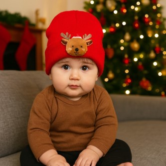 Βρεφικό Χριστουγεννιάτικο Σκουφάκι Xmas cap deer